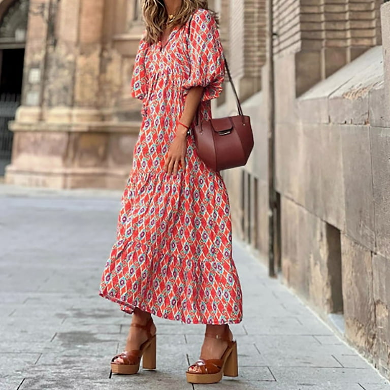 Bohemian swing dress online