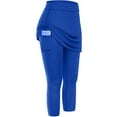 thumbnail image 1 of Hunpta Women Tennis Skirted Leggings Pockets Elastic Sports Yoga Capris Skirts Legging, 1 of 5
