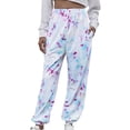 thumbnail image 1 of Hunpta Women's Pants Active Elastic Waist Baggy Tie-Dye Sweatpants Joggers Lounge Pants, 1 of 9