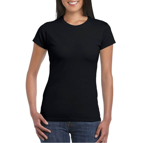Hunpta Womens T Shirts Basic Cotton Crew Neck Summer Tops Slim Solid Color Short Sleeve Tee Black
