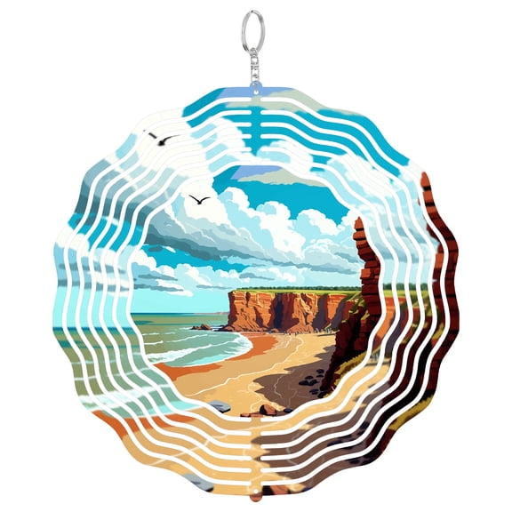 Hunstanton Cliffs UK 3D Wind Spinner Kinetic Hanging Outdoor Art Gift