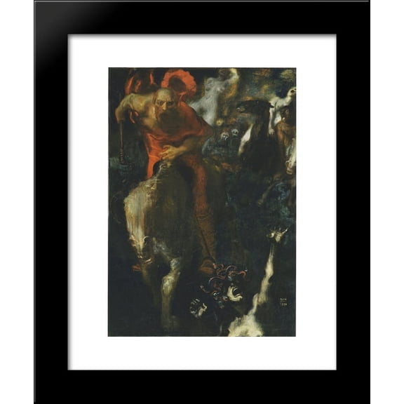 Hunt 20x24 Framed Art Print by Franz Stuck