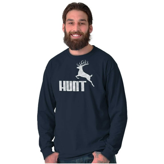 Hunt Buck Deer Hunting Season Long Sleeve TShirt Men Women Brisco Brands L