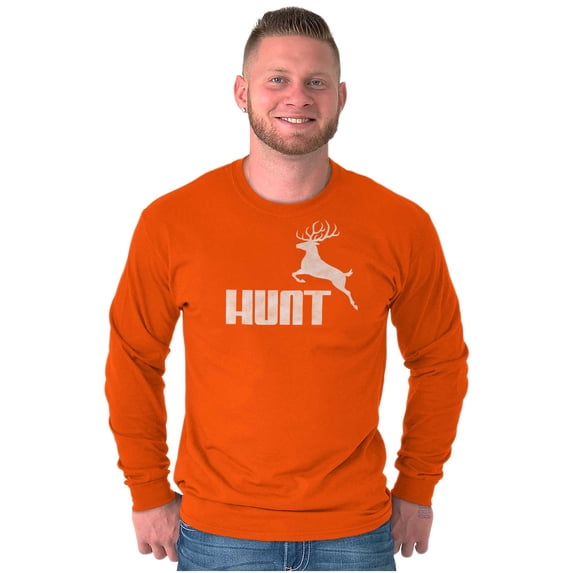 Hunt Buck Deer Hunting Season Long Sleeve TShirt Men Women Brisco Brands M