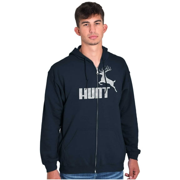 Hunt Buck Deer Hunting Season Unisex Fleece Graphic Zip Up Hoodie Brisco Brands 5X
