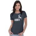 thumbnail image 1 of Hunt Buck Deer Hunting Season Womens Fitted Plus Size Graphic Tee Brisco Brands 2X, 1 of 4