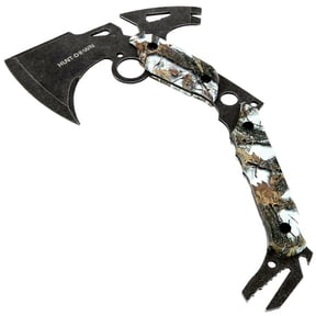 Hunt-Down 13' Hunting Survival Axe With Sheath - Gray Camo Color Handle