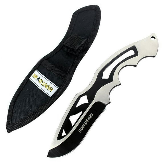 Hunt-Down 8" Skeletonized Tang Tactical Survival Trim Knife