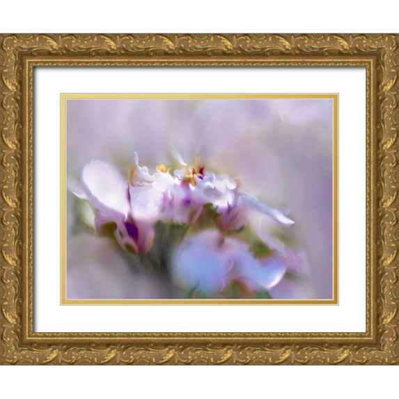 Hunt, Gillian 24x19 Gold Ornate Wood Framed with Double Matting Museum Art Print Titled - Mist of Lilac III