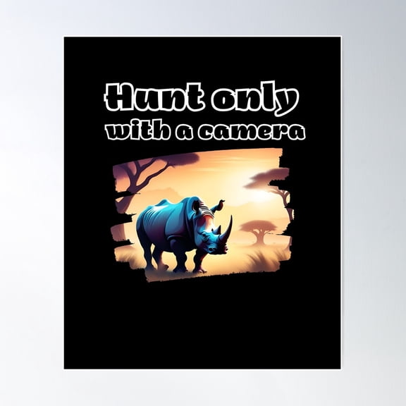 Hunt Only With A Camera Poster Wall Art, Modern Wall Decor For Living Room Bedroom, 8x12 UNFRAMED