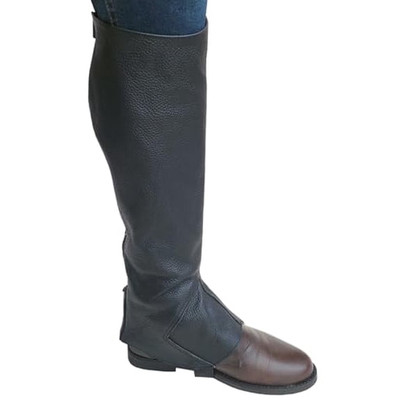 Hunt & Seek Extreme Soft Real Cow Leather Half Chaps Pair for Horse Riding
