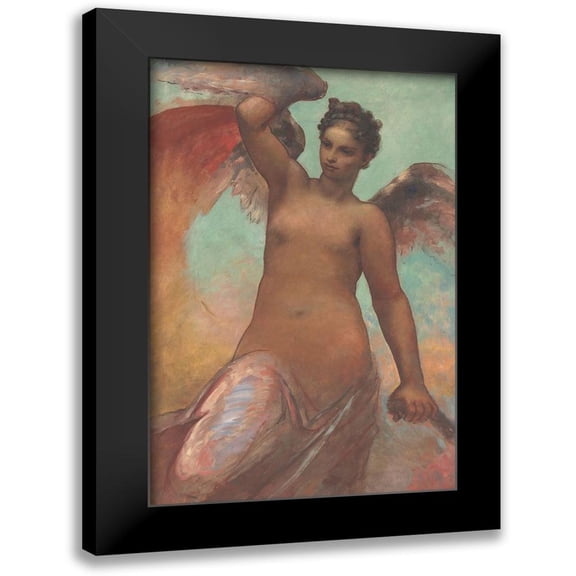Hunt, William Morris 11x14 Black Modern Framed Museum Art Print Titled - Winged Fortune