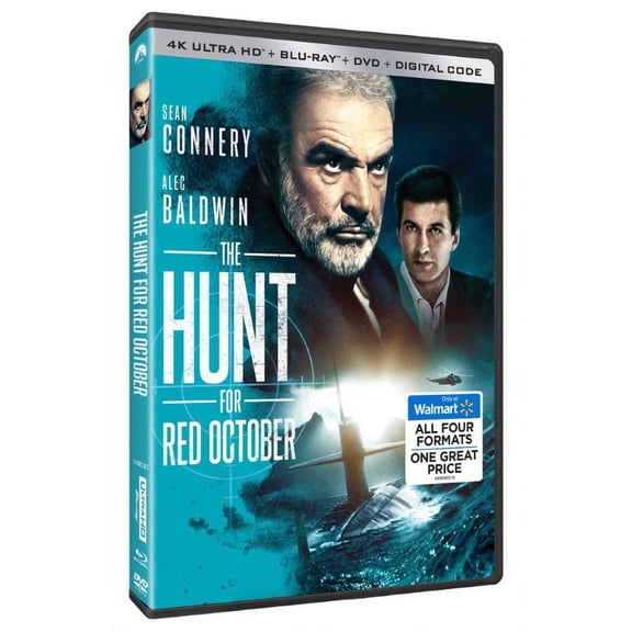 Hunt for Red October (4K Ultra HD + Blu-Ray + DVD + Digital Copy) (Walmart Exclusive)