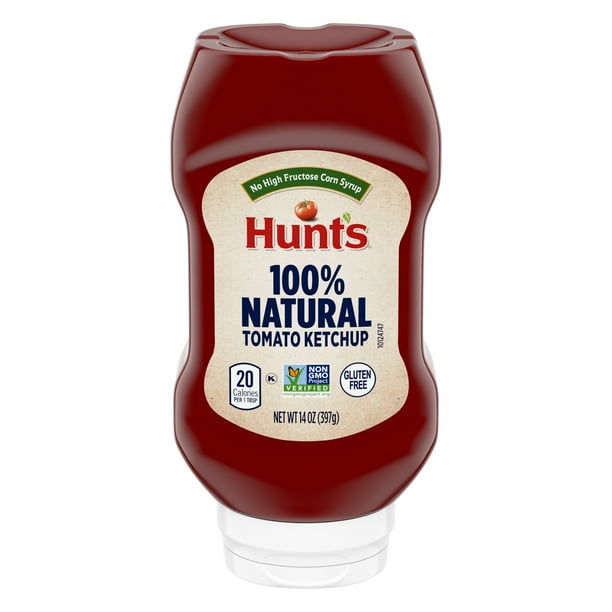 Hunt’s 100 Natural Tomato Ketchup, 14 oz Squeeze Bottle Walmart
