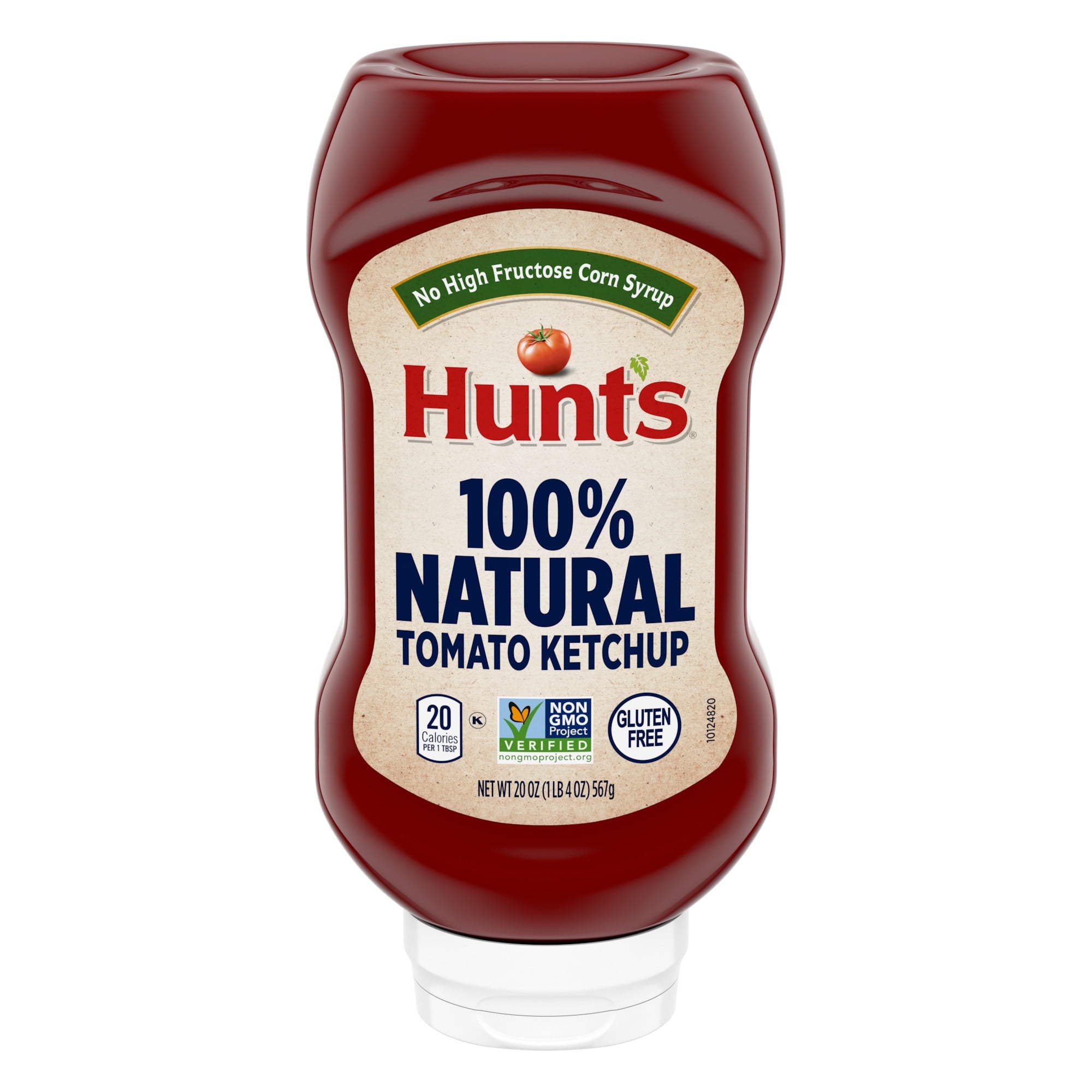 Hunts 100% Natural Tomato Ketchup 20 oz Squeeze Bottle (Pack of 6)