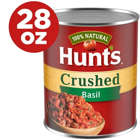 Hunt’s Crushed Tomatoes with Basil, Perfect for Chili & Soups, 28 oz. Can