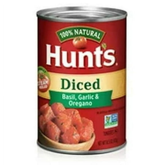 Hunt's Diced Tomatoes with Basil, Garlic & Oregano, 14.5 oz (Pack of 2)