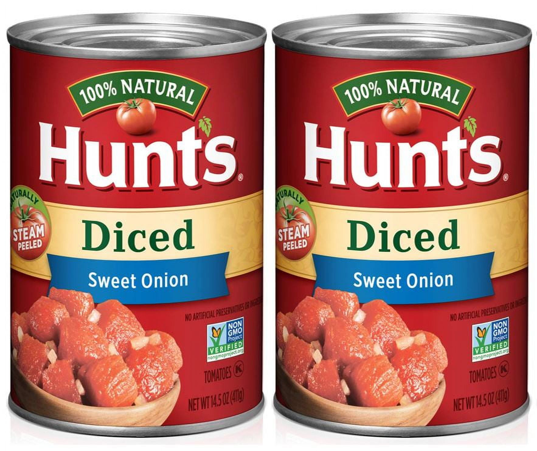 Hunt's Diced Tomatoes with Sweet Onion, Keto Friendly, 14.5 oz, Pack of 2