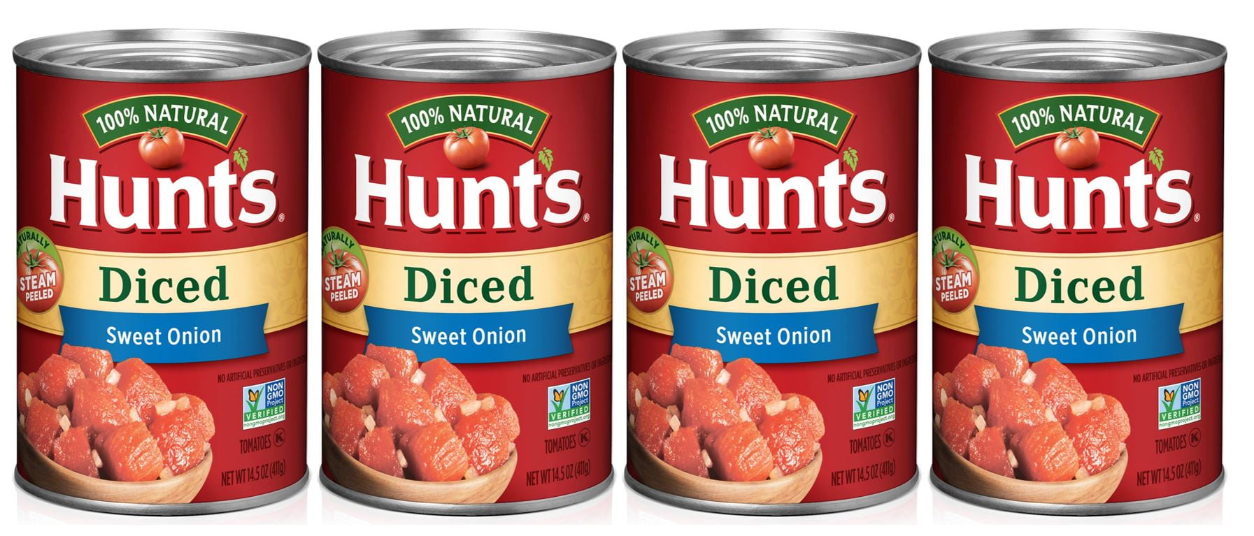 Hunt's Diced Tomatoes with Sweet Onion, Keto Friendly, 14.5 oz, Pack of