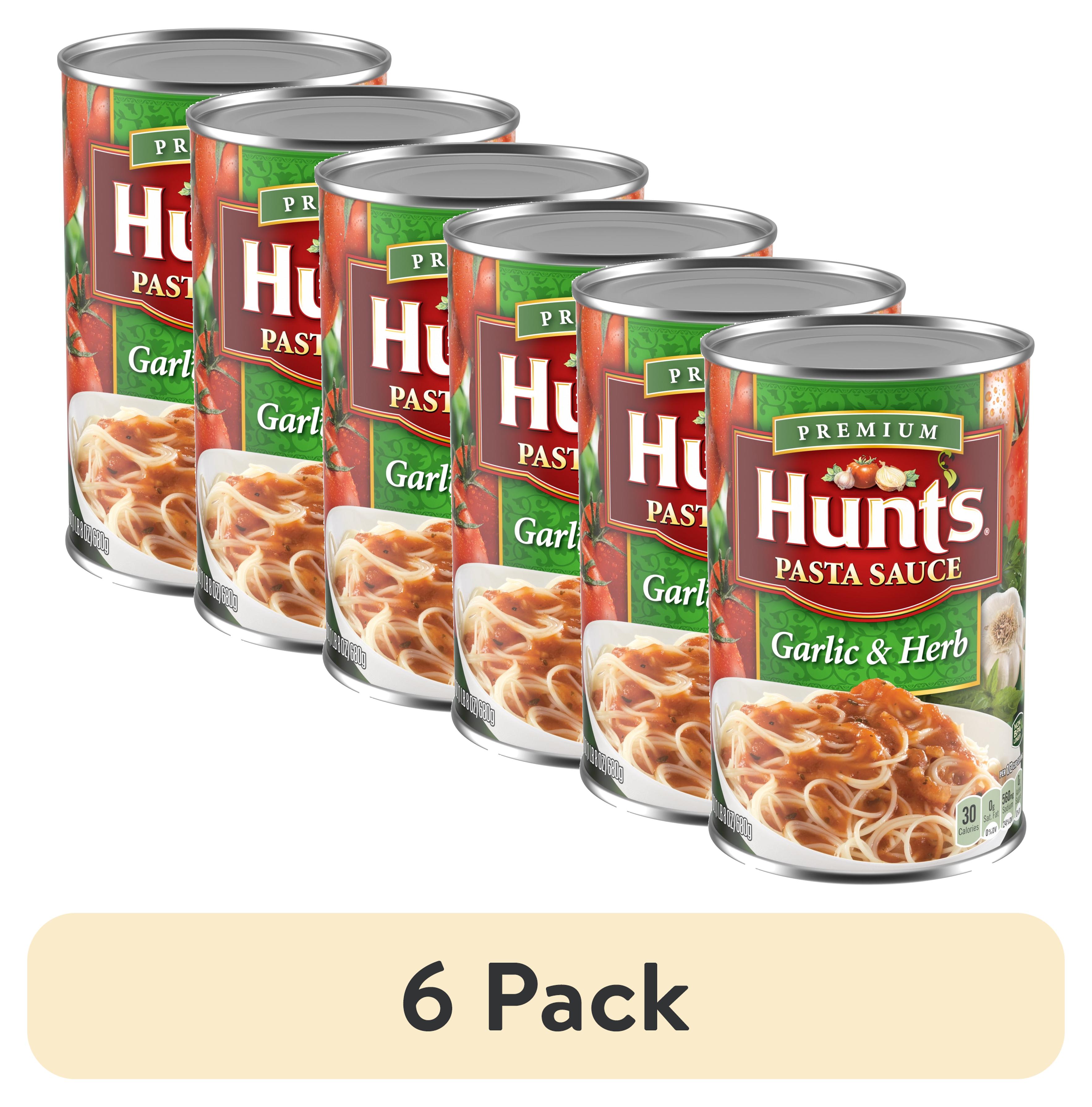 (6 pack) Hunt's Garlic & Herb Pasta Sauce, 100 Natural Tomato Sauce