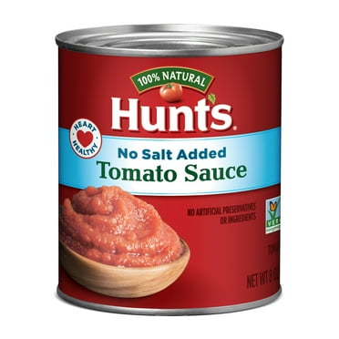 Hunt's No Salt Added Tomato Sauce 8 oz Can (Pack of 4)