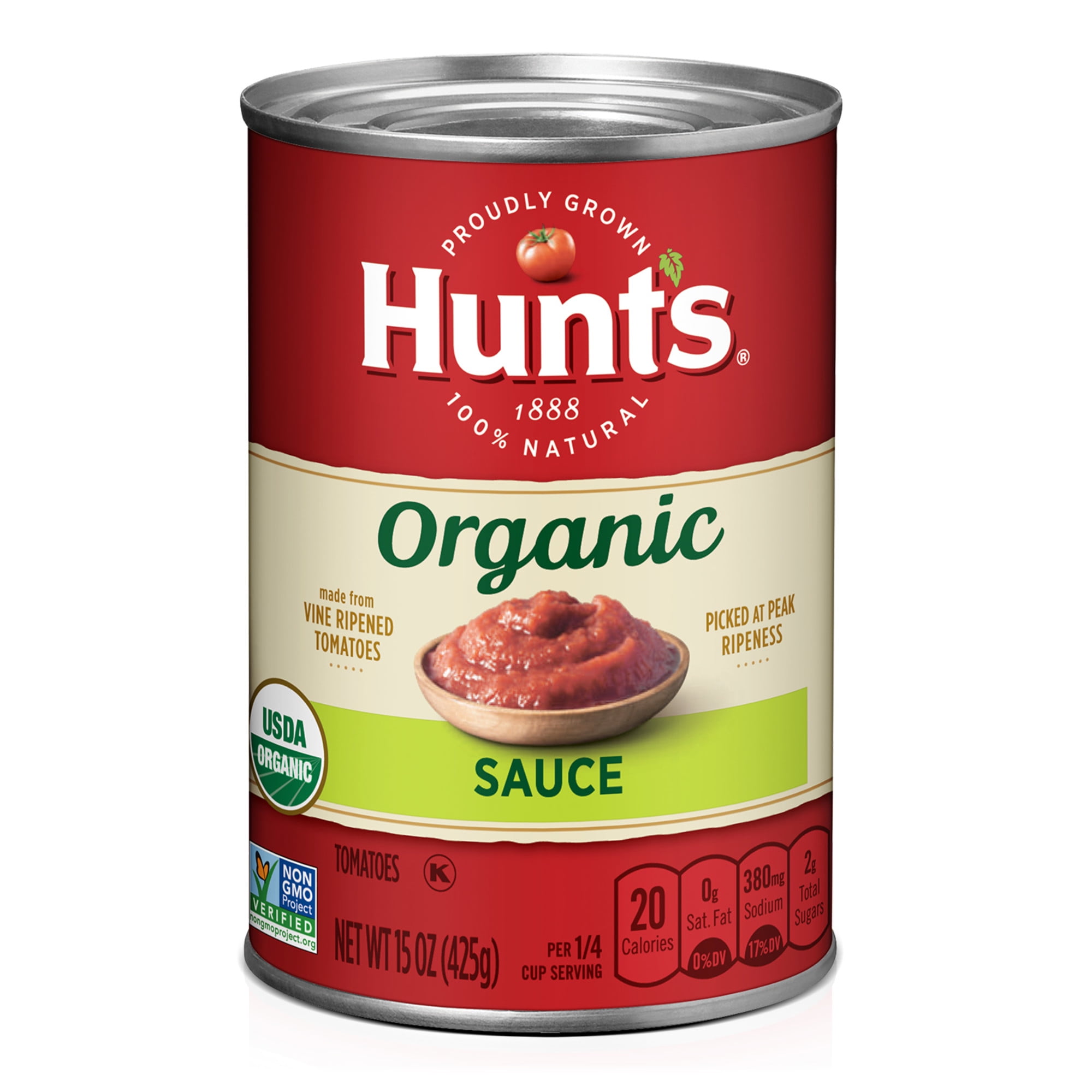 Hunt's Organic Tomato Sauce, 15 oz Can
