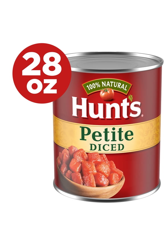 Hunts Petite Diced Tomatoes, Perfect for Chili & Soups, 28 oz. Can