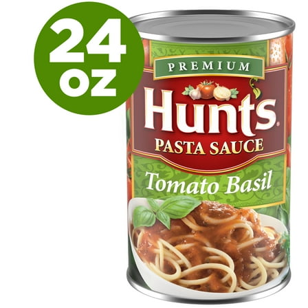 Hunt’s Tomato Basil Pasta Sauce, 24 oz. Can