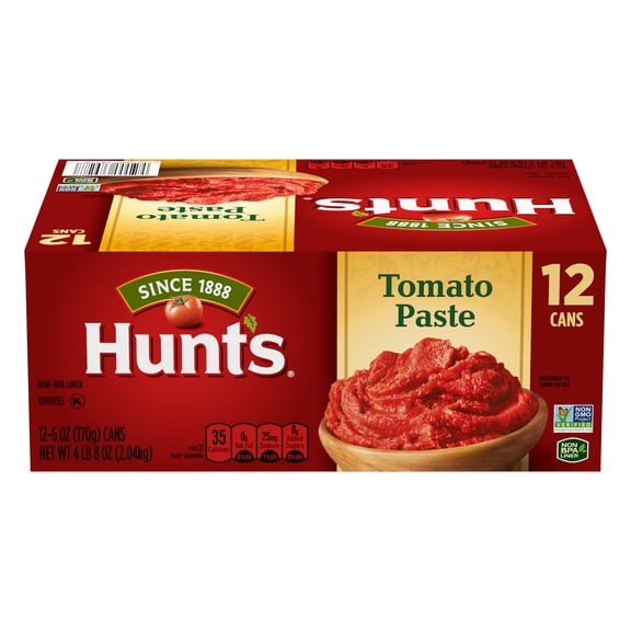 Hunts Tomato Paste, 6 oz Can, 12 Count