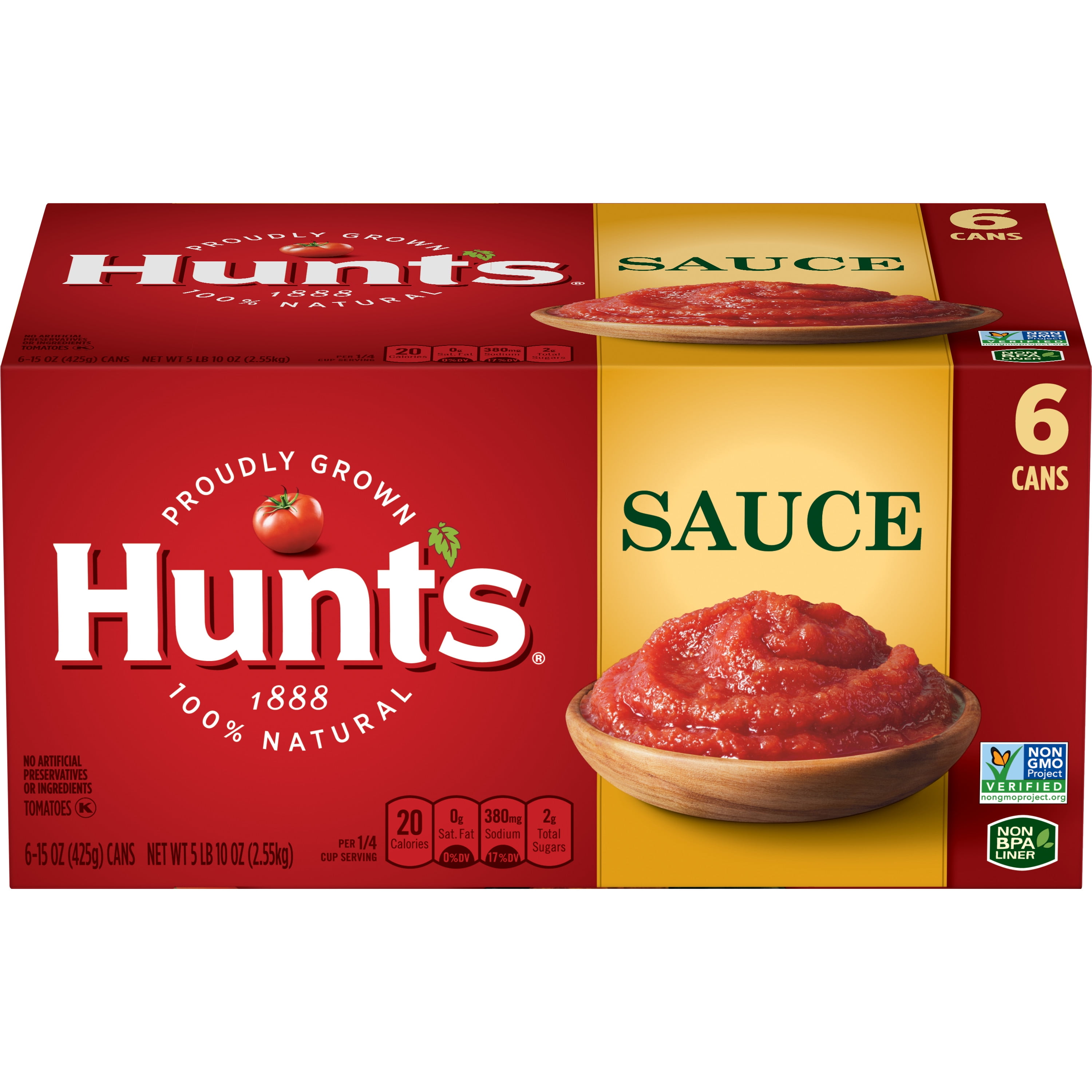 Hunt's Tomato Sauce Tomato Sauce, 15 oz, 6 Count