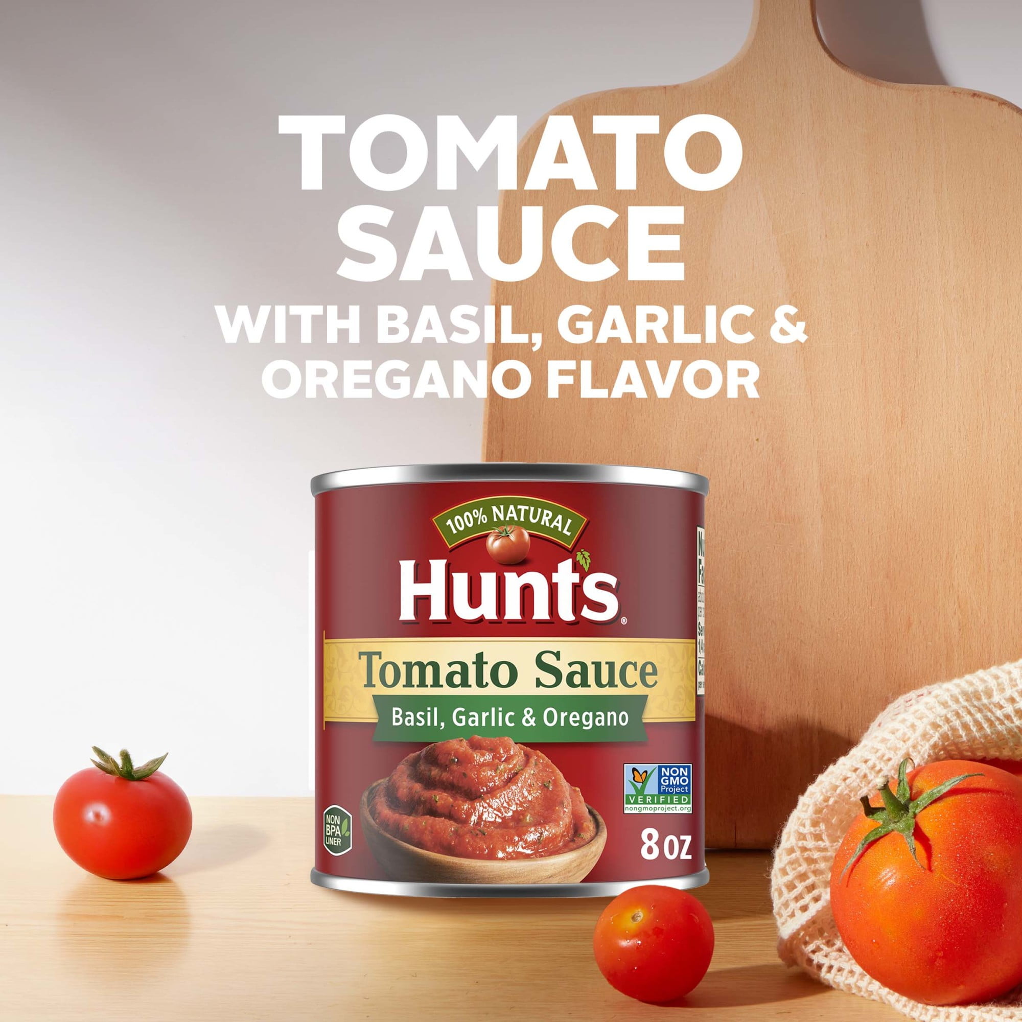 Hunt's Tomato Sauce with Basil, Garlic and Oregano, 8 oz Can