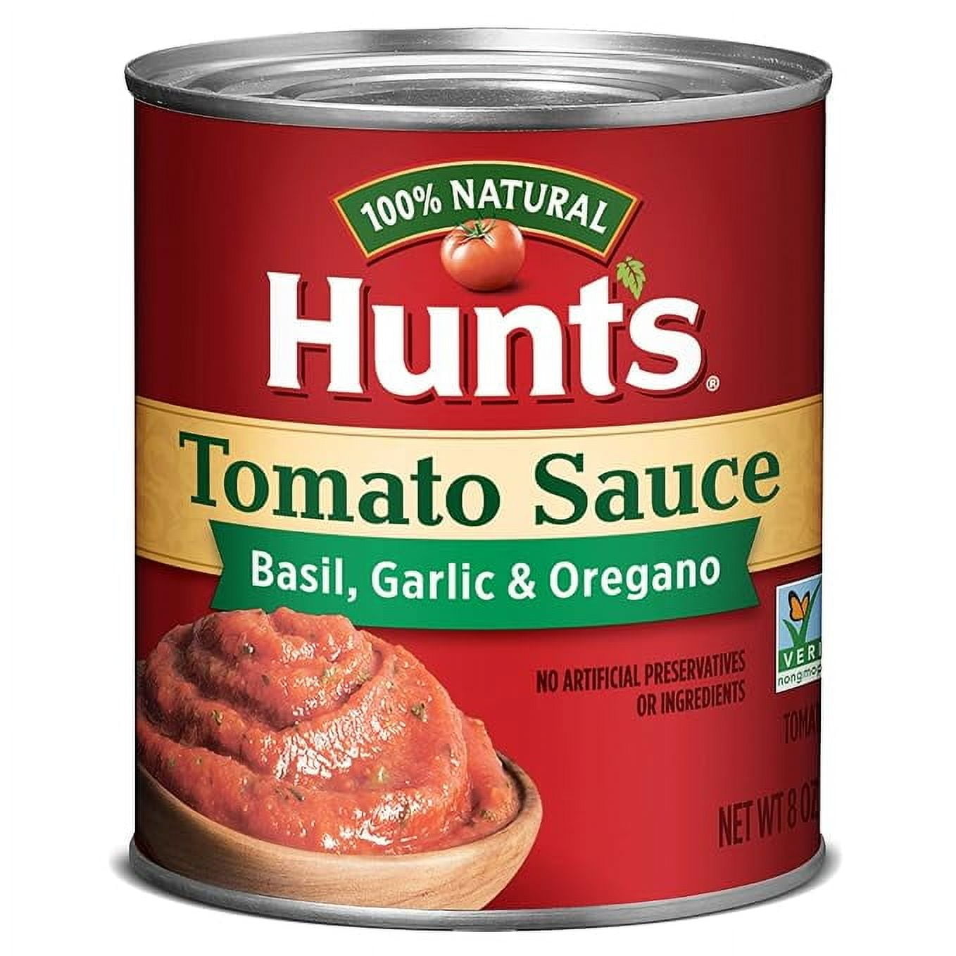 Hunt's Tomato Sauce with Basil, Garlic, and Oregano, Keto Friendly, 8 oz (Pack of 2)