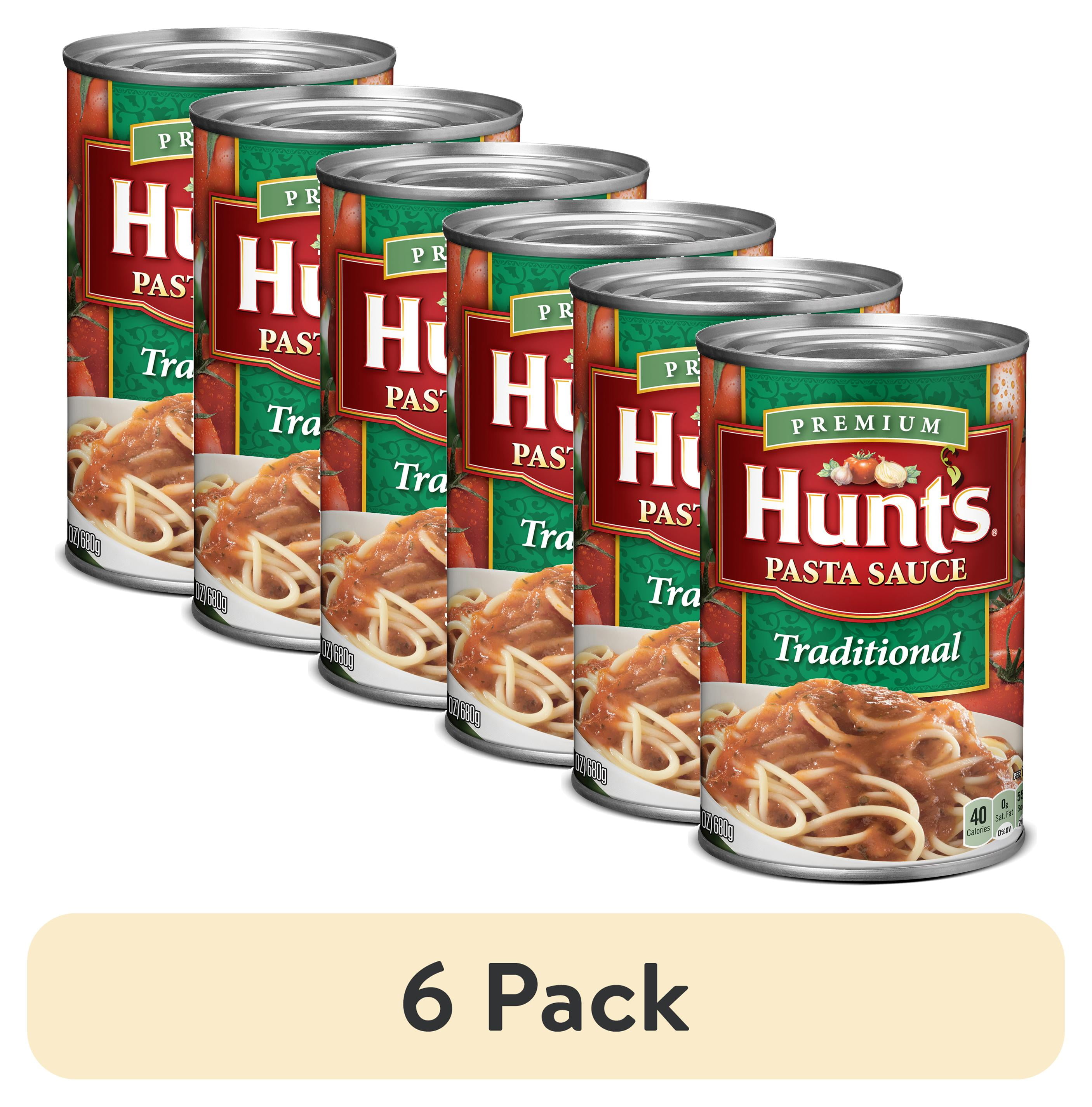 (6 pack) Hunt's Traditional Pasta Sauce, 100 Natural Tomato Sauce