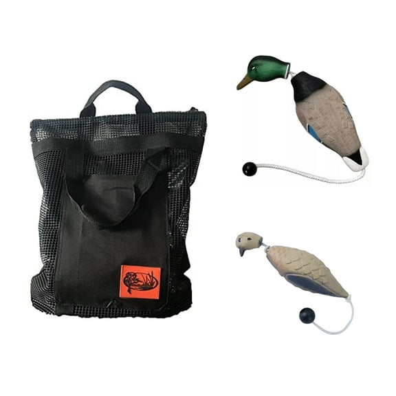 HuntEmUp Hunting Dog Essentials Training Kit - Mourning Dove Dummy + Dead Fowl Mallard Dummy + Mesh Bumper Bag
