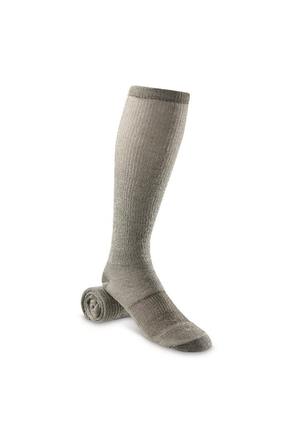 16" Wool-blend Socks, 6 Pairs Olive MEDIUM