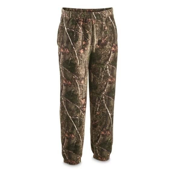 HuntRite Men's Camo Fleece Pants Woodland Camo XL