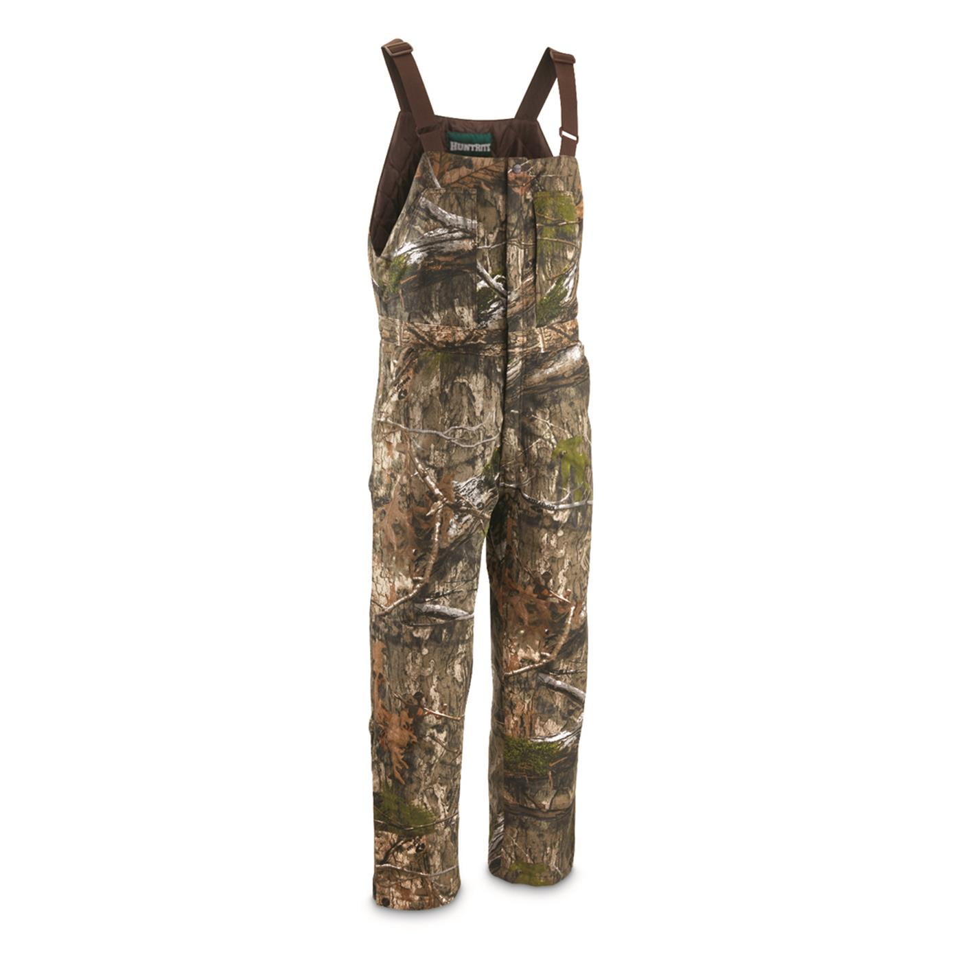 HuntRite Men's Camo Insulated Hunting Bibs Mossy Oak DNA LARGE
