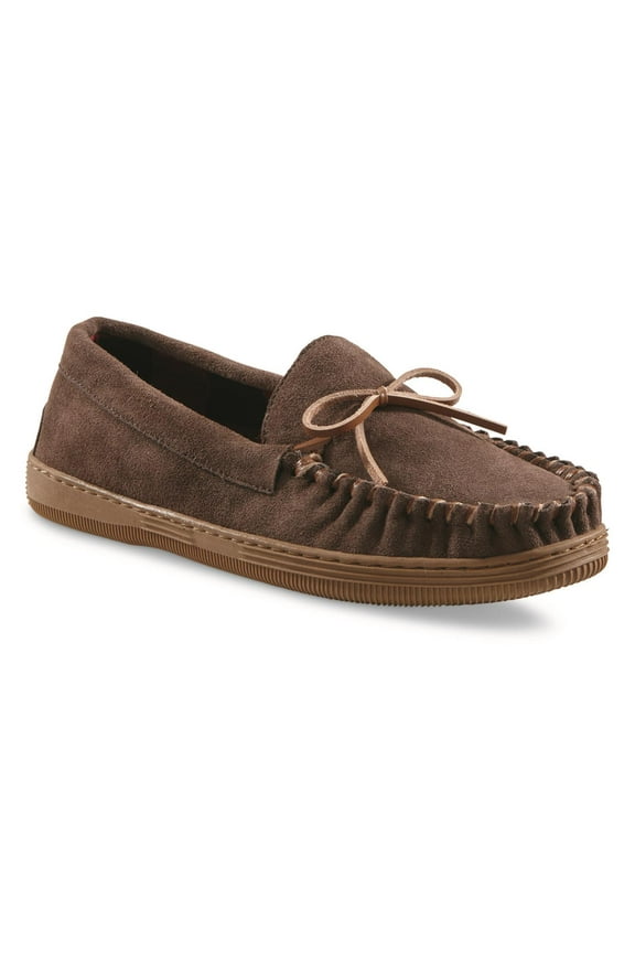 Men's Leather Trapper Moccasins Rootbeer 10D (Medium)