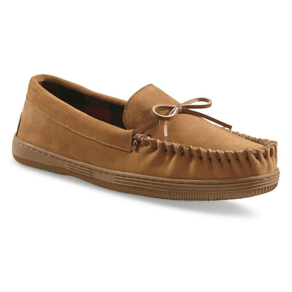 HuntRite Men's Leather Trapper Moccasins Tan 11D (Medium)