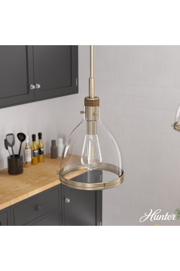 - Van Nuys 1-light Alturas Gold, Small Pendant Light, Dimmable, Transitional Style, Bell Shaped, for Bedrooms, Dining, Living Rooms - 19345