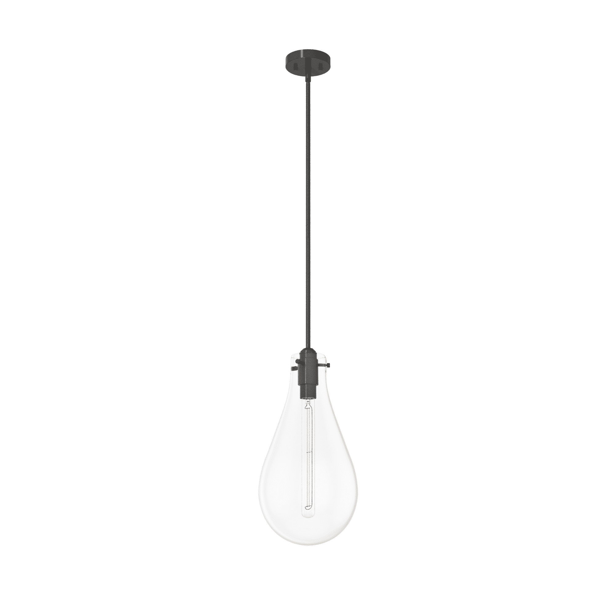 Noble Bronze and Clear Glass Pendant Light Fixture