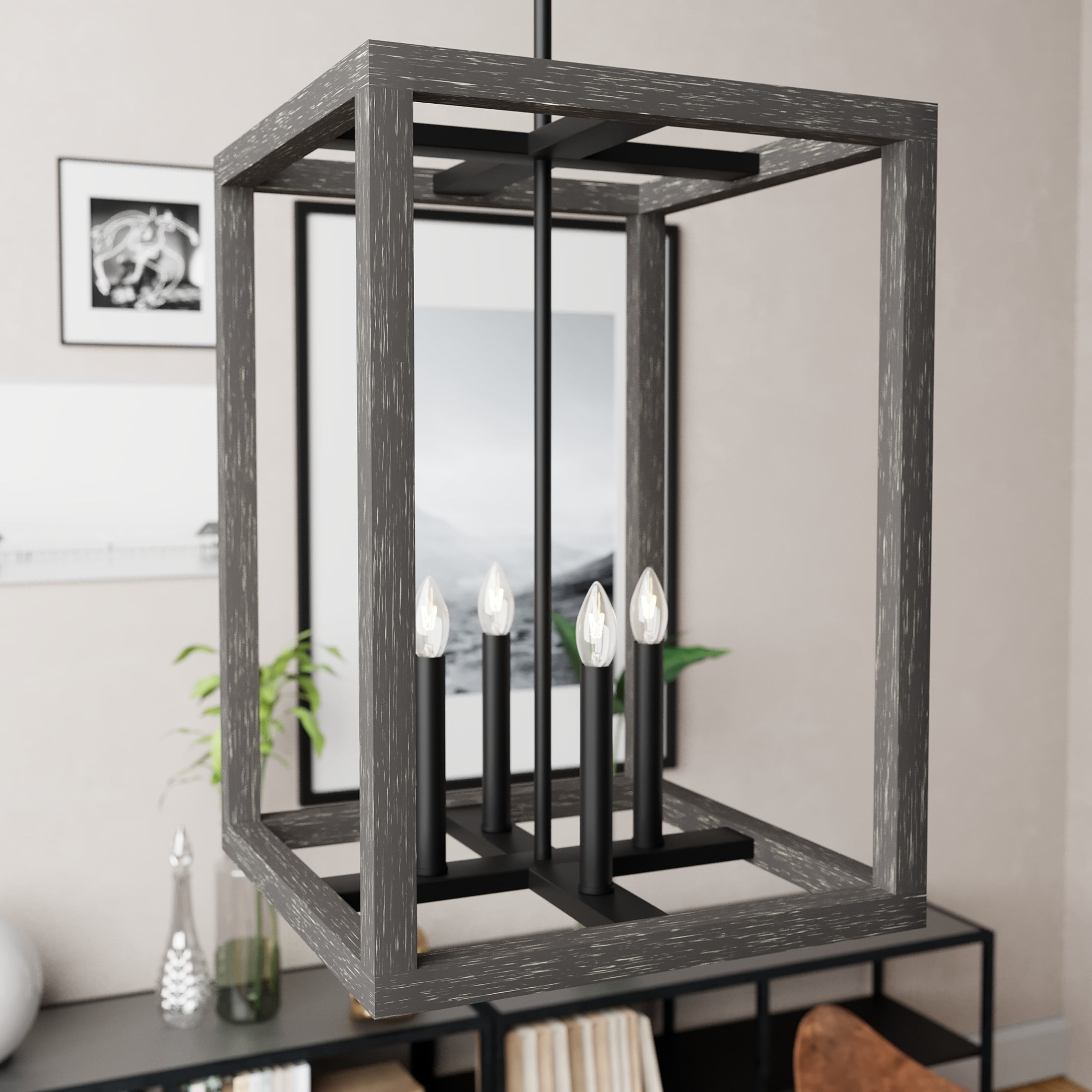 Hunter Squire Manor Matte Black Aluminum LED Pendant Light