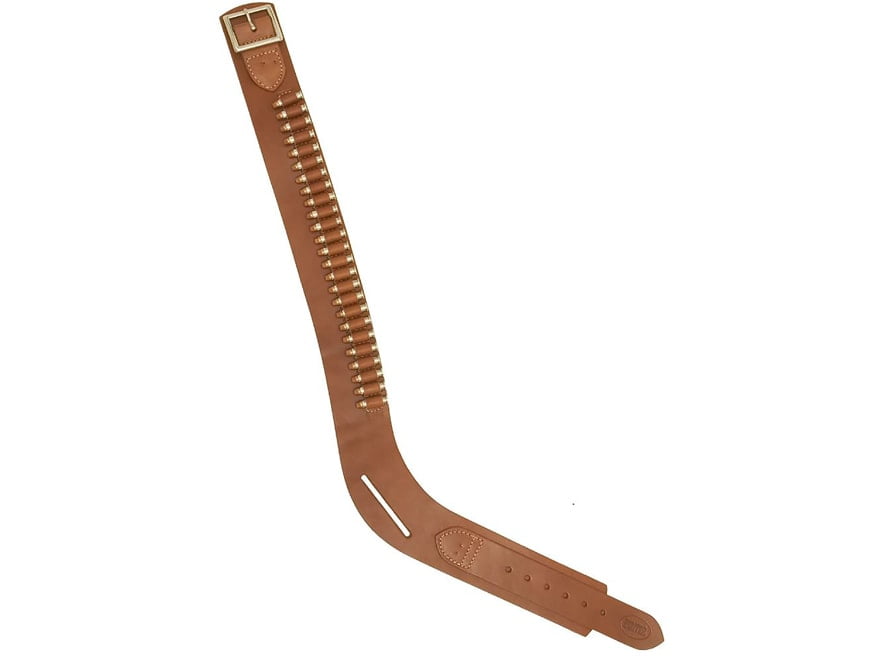 Hunter 155 Single Buscadero Cartridge Belt Right Hand 45 Caliber Leather Chestnut XL