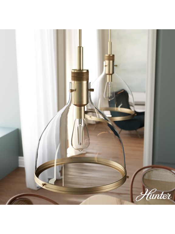 - Van Nuys 1-light Alturas Gold, Medium Size Pendant Light, Dimmable, Transitional Style, Bell Shaped, for Bedrooms, Dining, Living Rooms - 19297