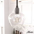 thumbnail image 1 of Hunter - Dunshire 1-light Noble Bronze, Mini Pendant Light, Dimmable, Casual Style, Teardrop Shaped, for Bedrooms, Dining, Living Rooms - 19649, 1 of 7