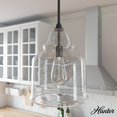 thumbnail image 1 of Hunter - Dunshire 1-light Noble Bronze, Medium Size Pendant Light, Dimmable, Casual Style, Bell Shaped, for Bedrooms, Dining, Living Rooms - 19655, 1 of 7