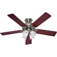 thumbnail image 1 of Hunter 20183 52 Inch Studio Series Ceiling Fan Brushed Nickel with Cherry/Maple Blades, 1 of 1