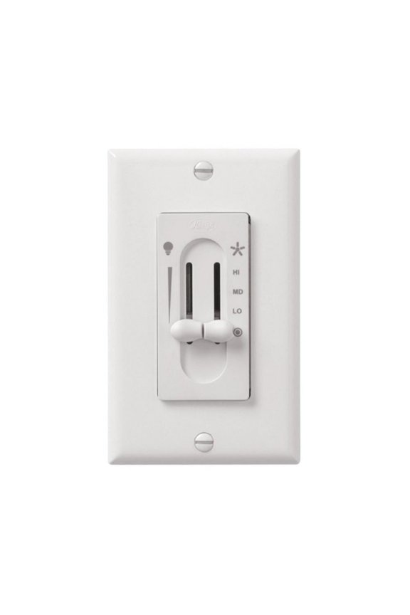 27182 White Sliding Wall Control For Fan And Lights