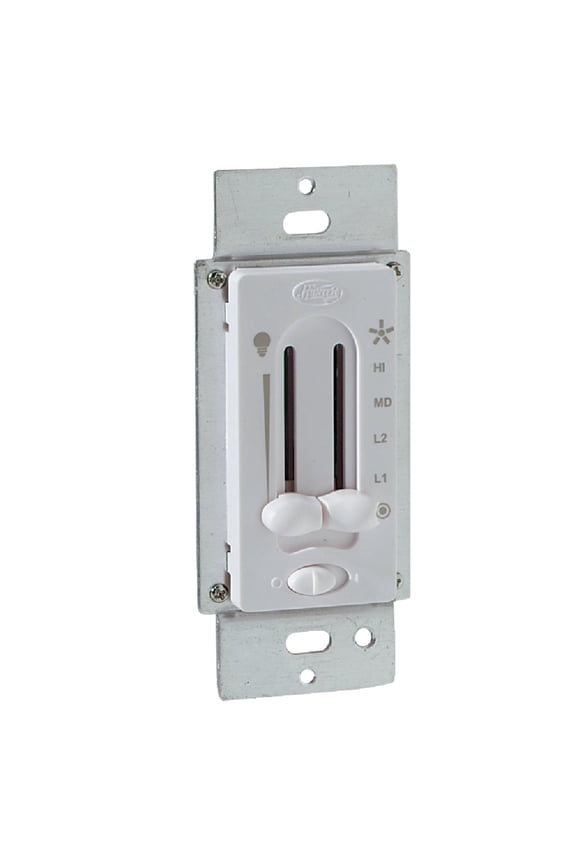 Fan Light Dual Slide Wall Control 27183 - 3-Speed Dimmable Wall Mount - Multicolor Residential Use, Standard Application