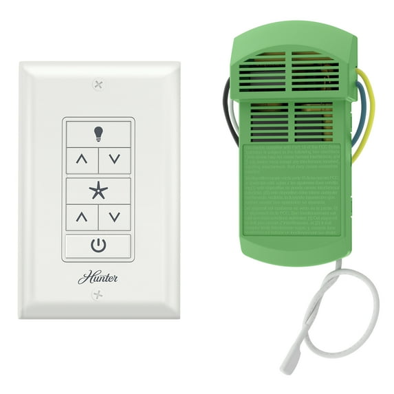 Hunter 3 Speed Handheld Wall-Mount Combo Ceiling Fan & Light Remote Control